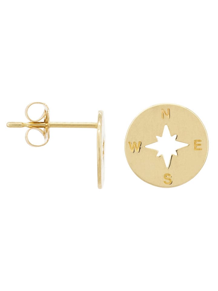 OR ÉCLAT Złote kolczyki-wkrętki "Boussole" rozmiar: onesize