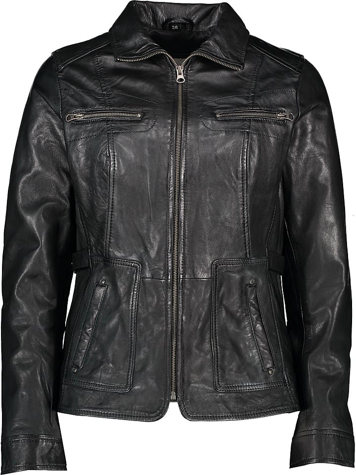 7eleven Skórzana kurtka "Sissy" w kolorze czarnym rozmiar: 46