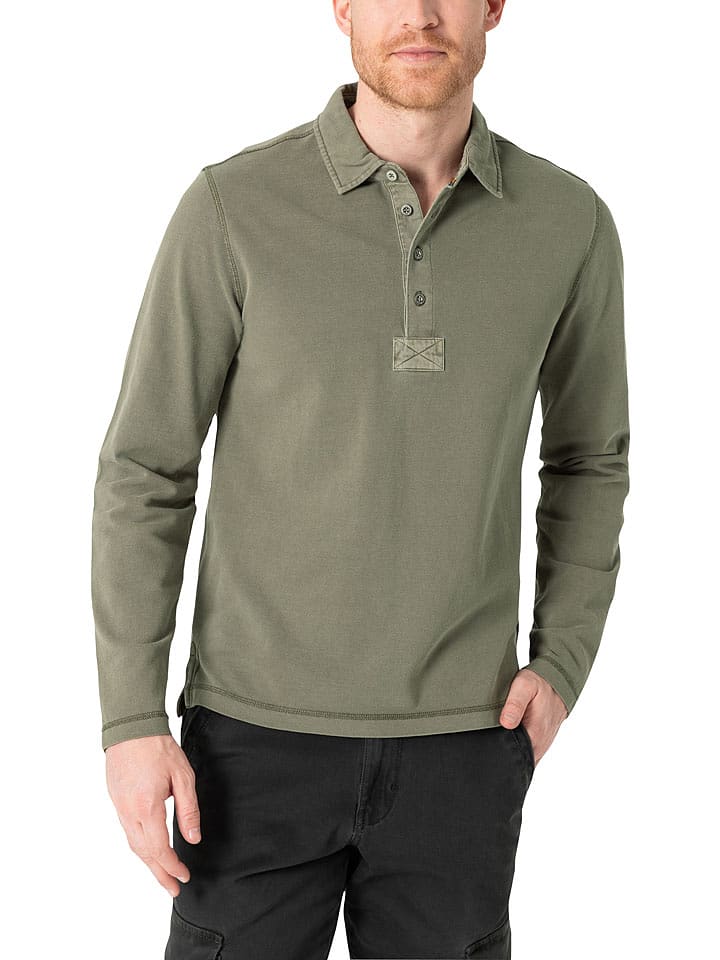 Timezone Koszulka polo w kolorze oliwkowym rozmiar: L