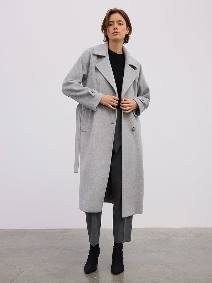 BGN Płaszcz przejściowy w kolorze jasnoszarym rozmiar: 38