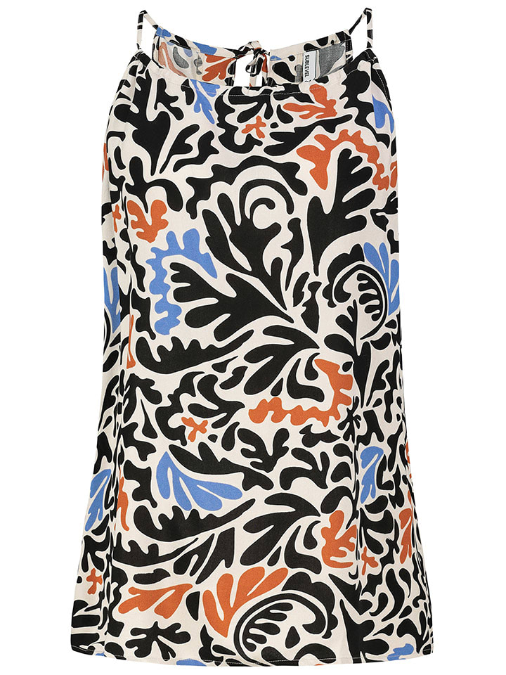 Sublevel Top w kolorze czarno-biało-błękitnym rozmiar: M