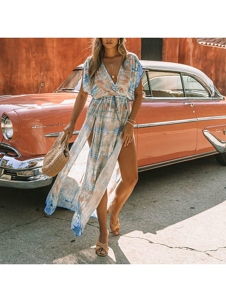 LA Angels Sukienka w kolorze beżowo-błękitnym rozmiar: S