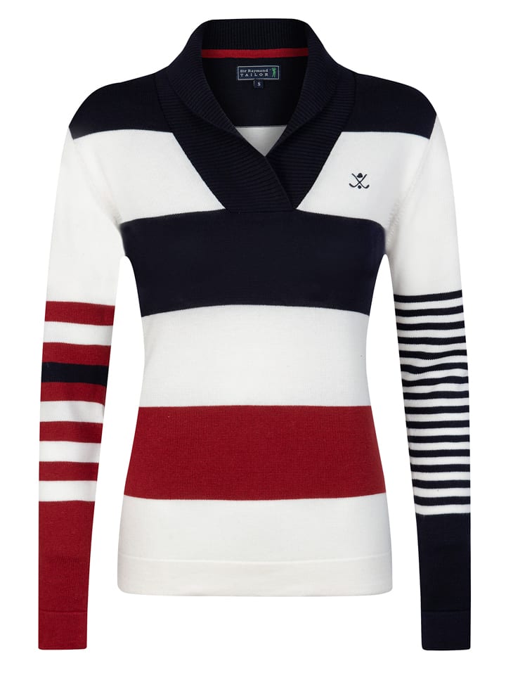 SIR RAYMOND TAILOR Sweter "Paruma" w kolorze granatowo-biało-czerwonym rozmiar: XL