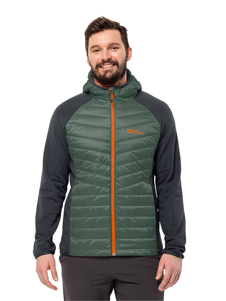 Jack Wolfskin Kurtka hybrydowa w kolorze zielono-antracytowym rozmiar: L
