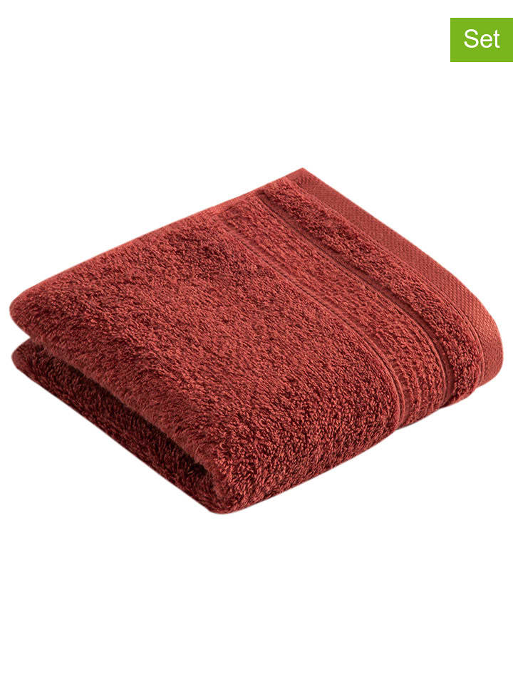 Vossen Ręczniki (2 szt.) "Balance" w kolorze czerwonym dla gości rozmiar: 30x50 cm