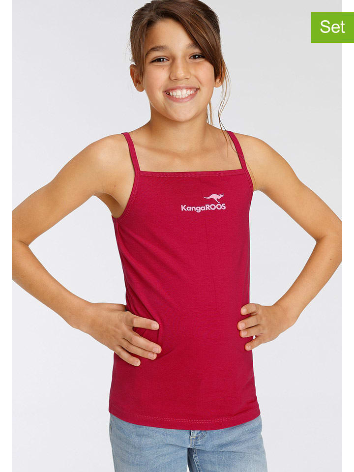 Kangaroos Topy (2 szt.) w kolorze czerwono-białym rozmiar: 152/158