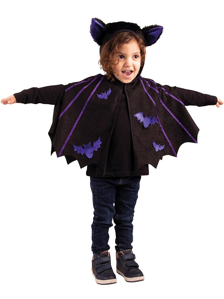 Party x People Peleryna kostiumowa "Bat" w kolorze czarnym rozmiar: 116-128