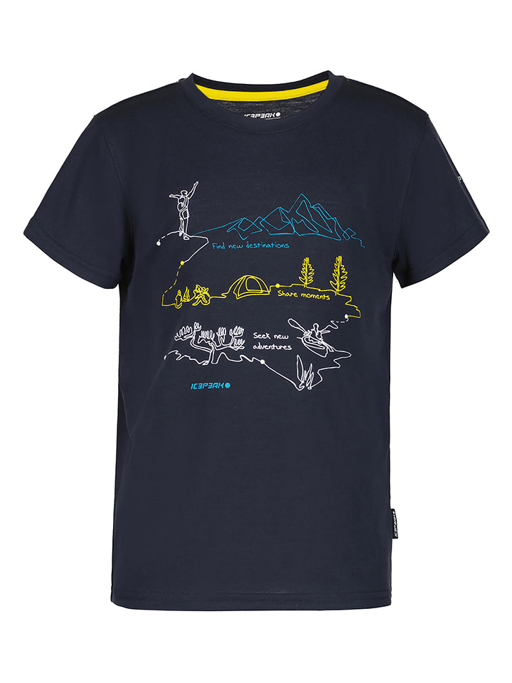 Icepeak Koszulka funkcyjna "Kinston" w kolorze granatowym rozmiar: 116