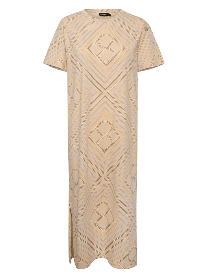 Soaked in Luxury Sukienka "Eve" w kolorze beżowym rozmiar: XXL