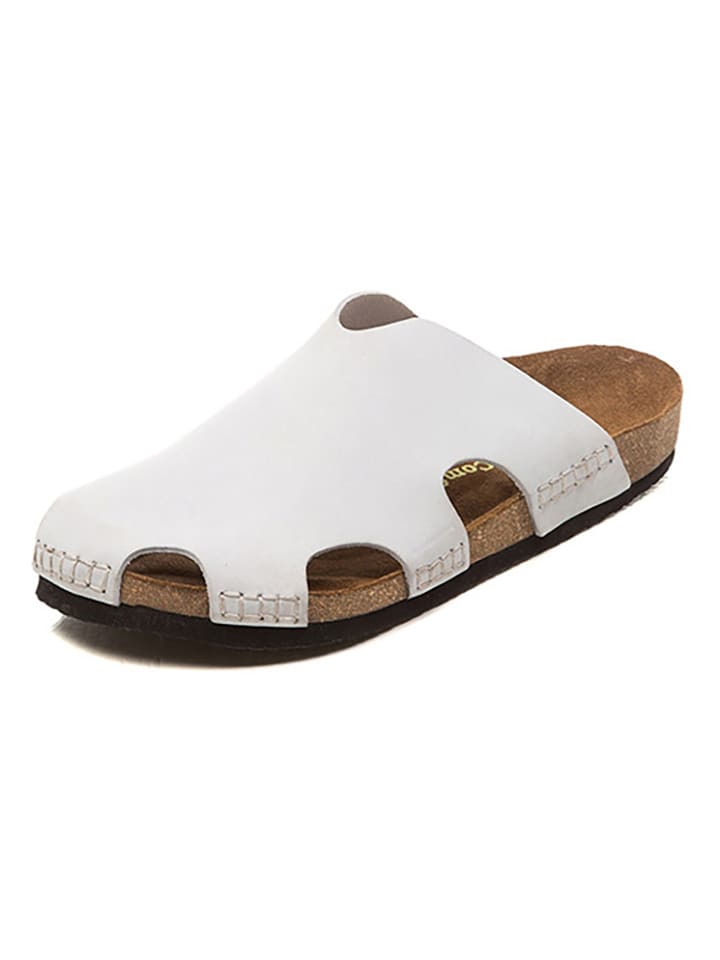 Comfortfusse Skórzane chodaki w kolorze białym rozmiar: 44