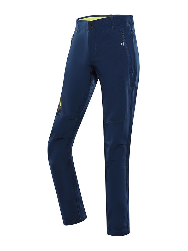 Alpine Pro Spodnie softshellowe "Hurf" w kolorze granatowym rozmiar: W50/K