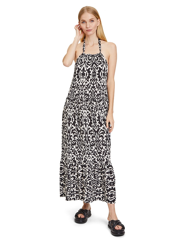 CARTOON Sukienka w kolorze czarno-kremowym rozmiar: 44