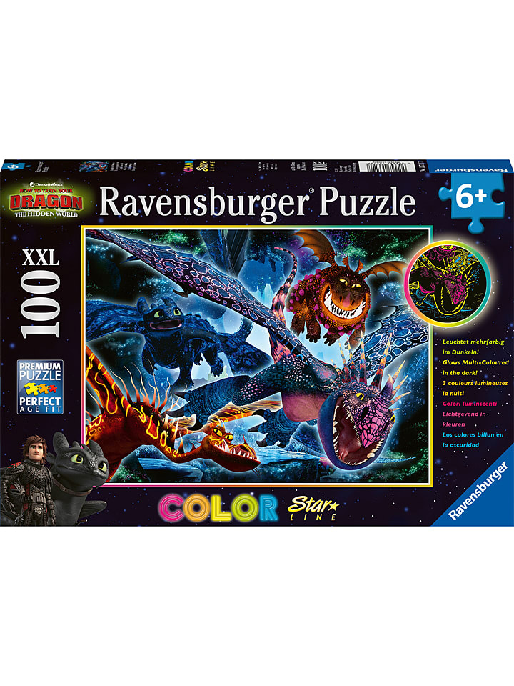 Ravensburger 100-częściowe puzzle "Luminous Dragons" - 6+ rozmiar: onesize
