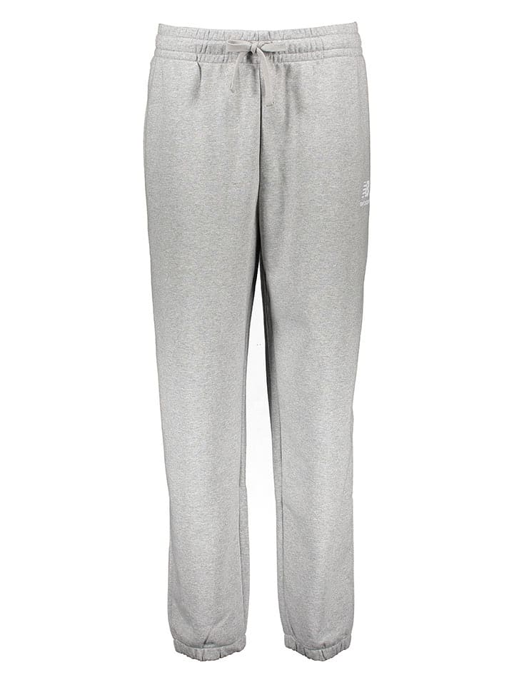 New Balance Spodnie dresowe "Essentials Stacked" w kolorze szarym rozmiar: L