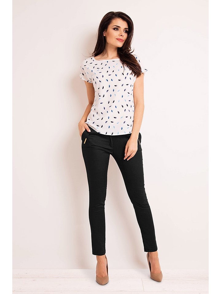 INFINITE YOU Koszulka w kolorze kremowo-niebieskim rozmiar: S