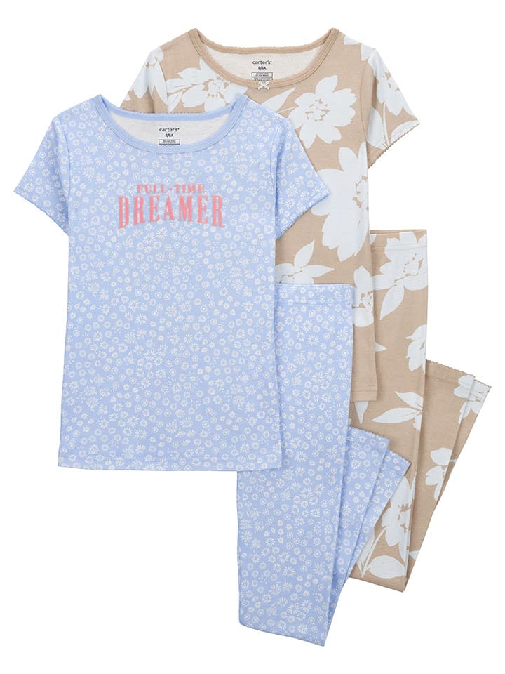 carter's Piżamy (2 szt.) w kolorze błękitno-beżowym rozmiar: 122