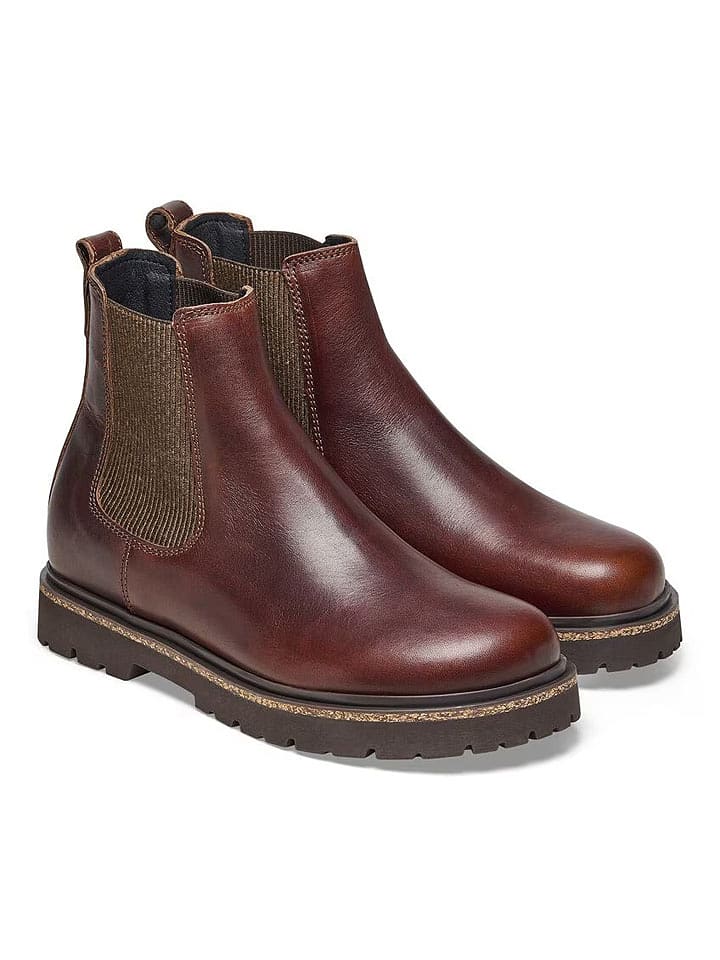 Birkenstock Skórzane sztyblety "Highwood" w kolorze brązowym rozmiar: 40