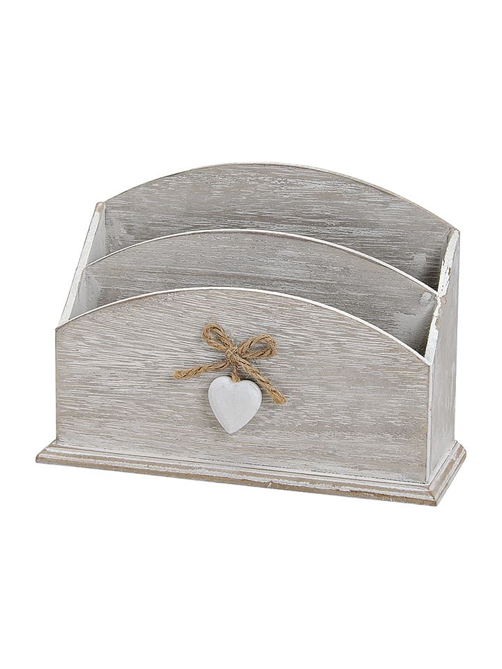 G. Wurm Pojemnik w kolorze szarym na listy - 23 x 17 x 8 cm rozmiar: onesize