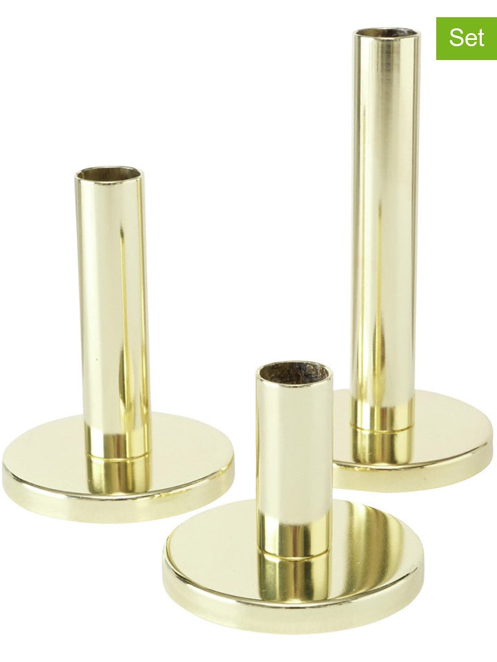 Boltze Świeczniki (3 szt.) "Malko" w kolorze złotym rozmiar: onesize