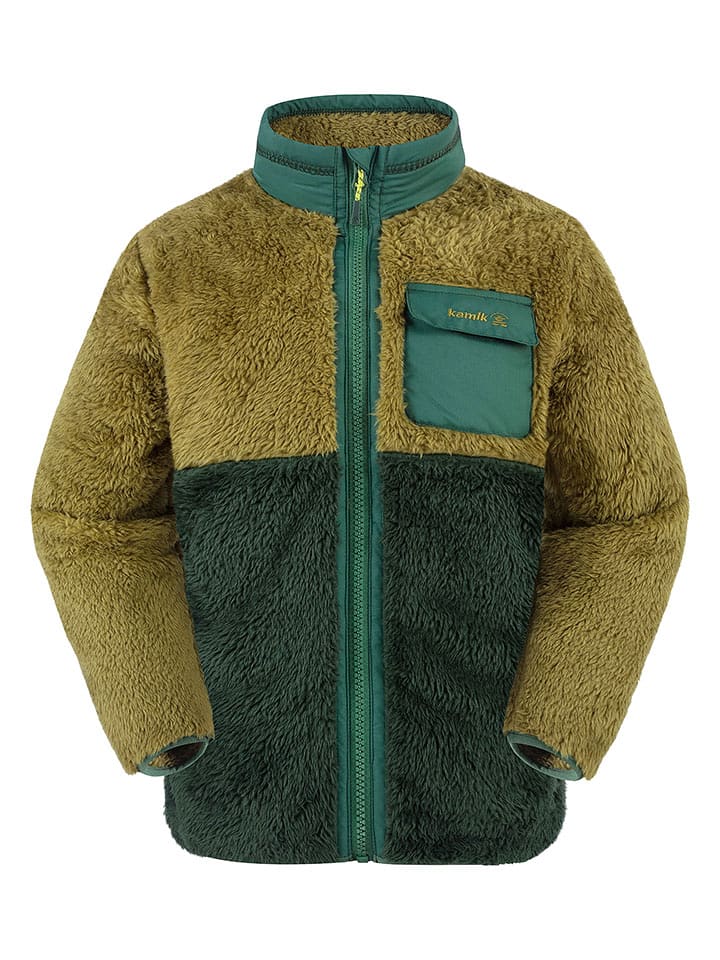 Kamik Pluszowa kurtka polarowa "Shep" w kolorze khaki rozmiar: 92