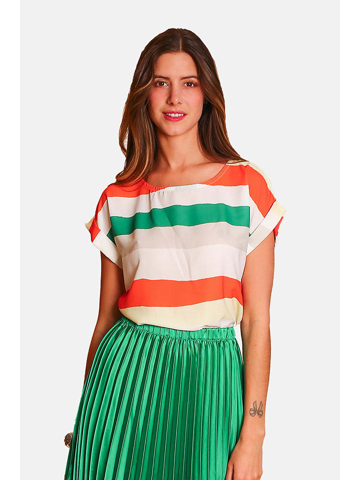 William de Faye Bluzka w kolorze kremowym ze wzorem rozmiar: 42