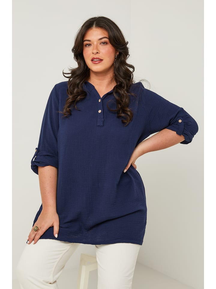 Curvy Lady Tunika w kolorze granatowym rozmiar: 48/50