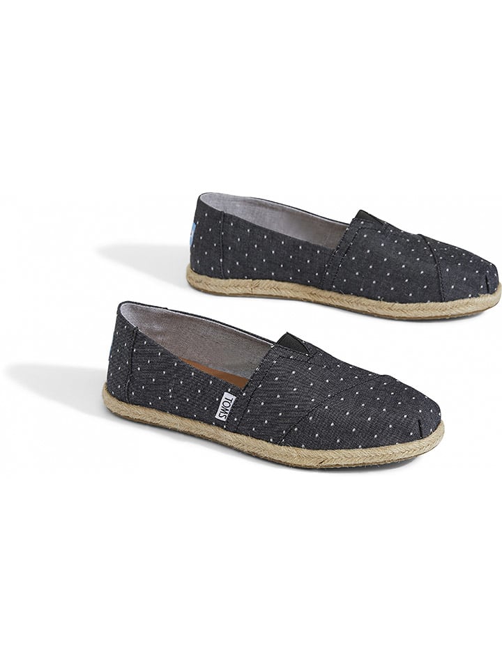 TOMS Espadryle w kolorze biało-czarnym rozmiar: 36