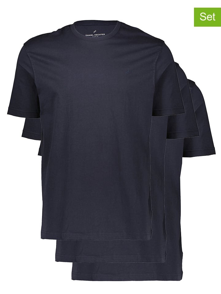 Koszulki (3 szt.) w kolorze granatowym