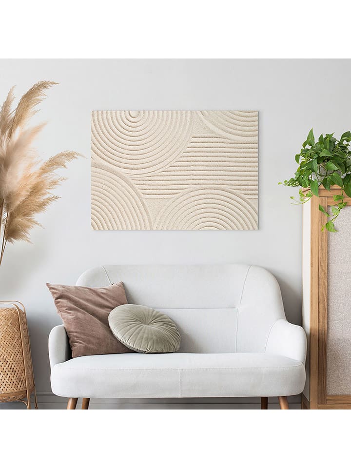 Orangewallz Druk artystyczny "Sandy Circles" na płótnie rozmiar: 50x70 cm