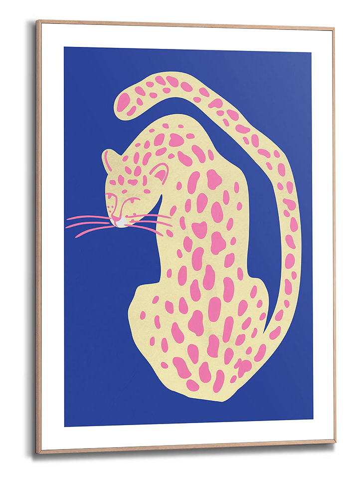 Orangewallz Druk artystyczny "Blue Panther" w ramce rozmiar: 40x50 cm