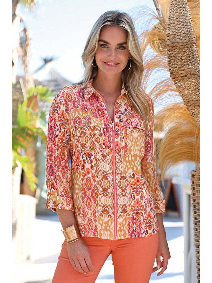 Bleu d'Azur Bluzka "Nambour" w kolorze jasnoróżowo-pomarańczowym rozmiar: 42