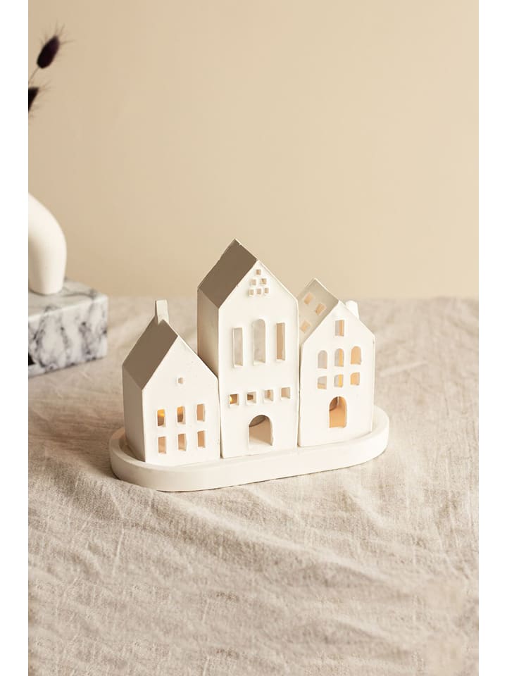 Lucky Bees Świecznik w kolorze białym - 19 x 7,5 x 1,7 cm rozmiar: onesize