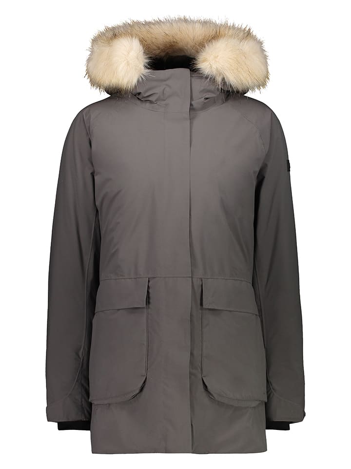 Parka w kolorze szarym