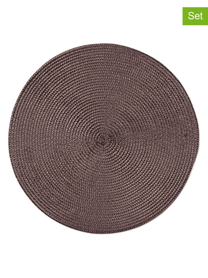 Trendy Kitchen by EXCÉLSA Podkładki stołowe (6 szt.) "Round" w kolorze brązowym - Ø 36 cm rozmiar: onesize