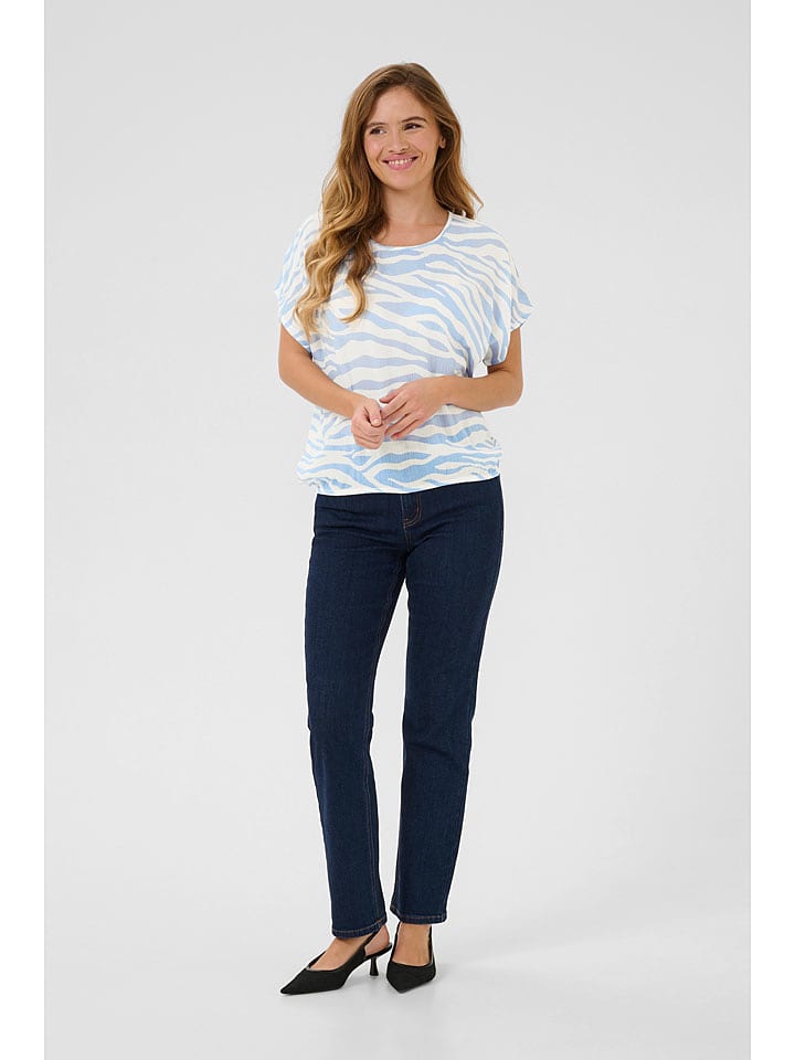 Kaffe Bluzka "Amber" w kolorze biało-błękitnym rozmiar: 40