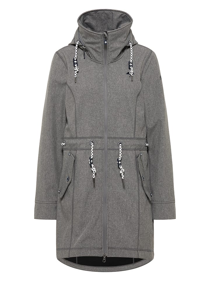 Płaszcz softshellowy w kolorze szarym