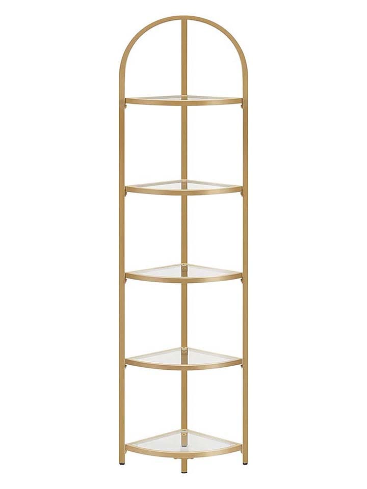SONGMICS Regał narożny w kolorze złotym - 28 x 158 x 28 cm rozmiar: onesize