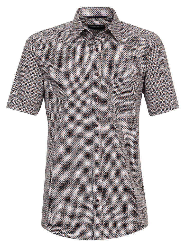 CASAMODA Koszula - Comfort fit - w kolorze pomarańczowo-granatowym rozmiar: 3XL