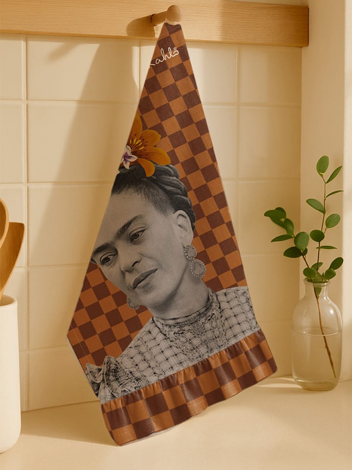 Madre Selva Ściereczka "Frida" w kolorze jasnobrązowym do naczyń - 75 x 50 cm rozmiar: onesize
