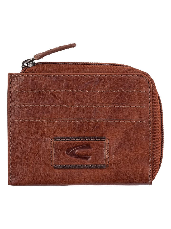 Camel Active Skórzane etui "Panama" w kolorze brązowym na karty - 10 x 7,5 x 1 cm rozmiar: onesize