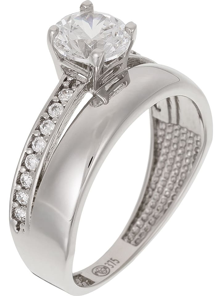 OR ÉCLAT Złoty pierścionek "De Moi à Toi" z cyrkoniami rozmiar: 48