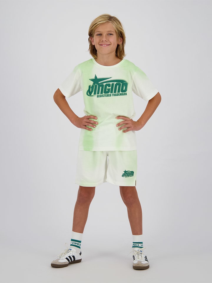 Vingino Szorty dresowe w kolorze zielono-białym rozmiar: 116