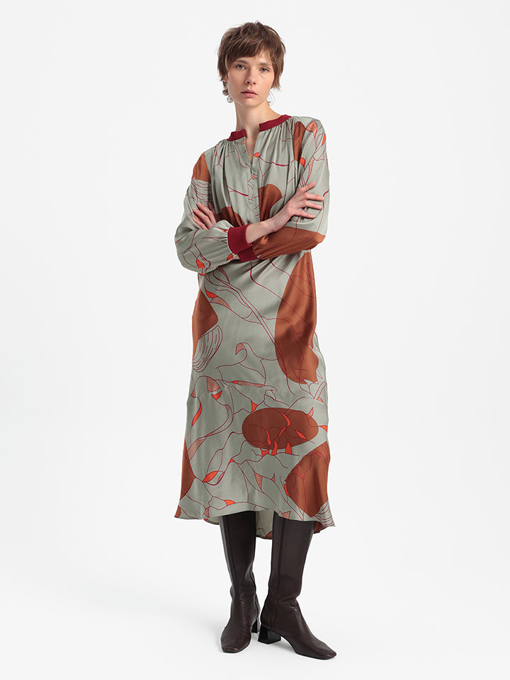 BGN Sukienka w kolorze szaro-brązowym rozmiar: 38