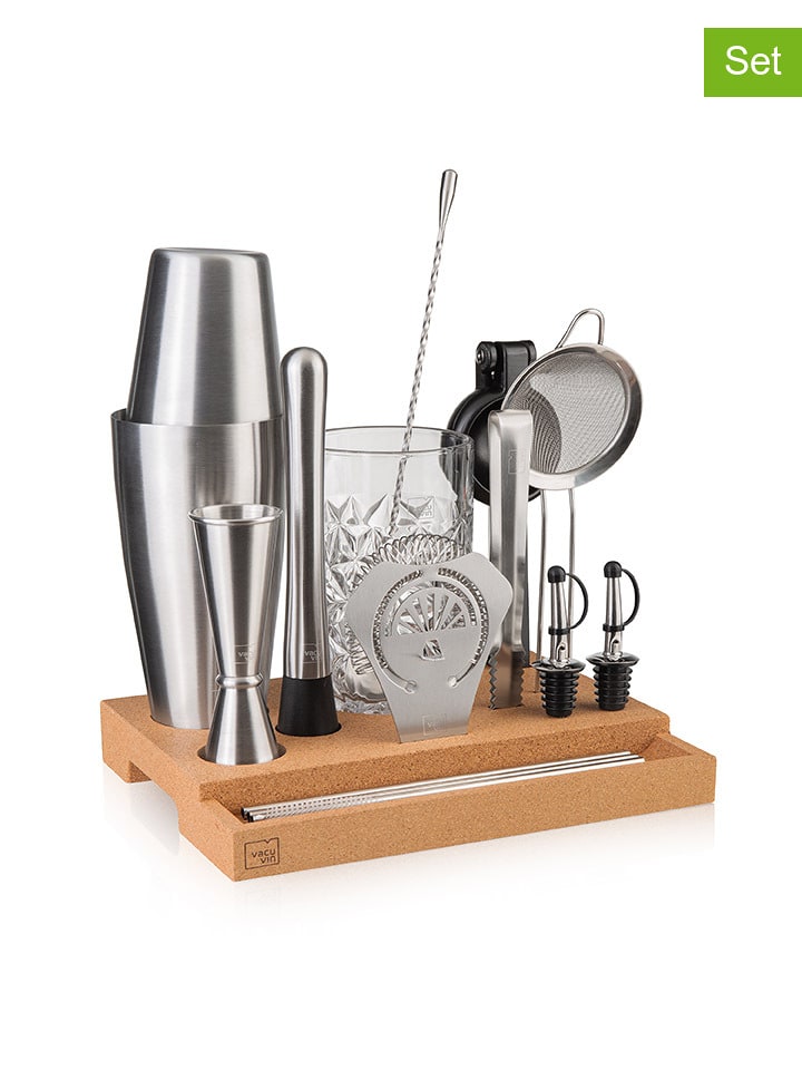 Vacu Vin 16-częściowy zestaw w kolorze srebrno-jasnobrązowym do koktajli rozmiar: onesize