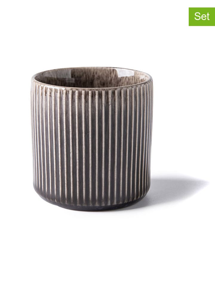 Laguiole Kubki (4 szt.) w kolorze brązowym do kawy - Ø 7,2 cm rozmiar: onesize