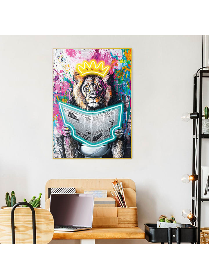 Orangewallz Druk artystyczny "Royal News" w ramce rozmiar: 50x70 cm