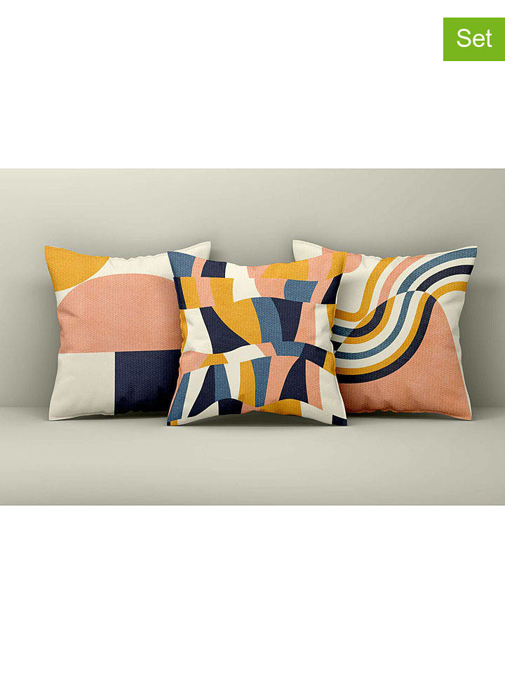 ABERTO DESIGN Poszewki (3 szt.) ze wzorem na poduszki rozmiar: 43x43 cm