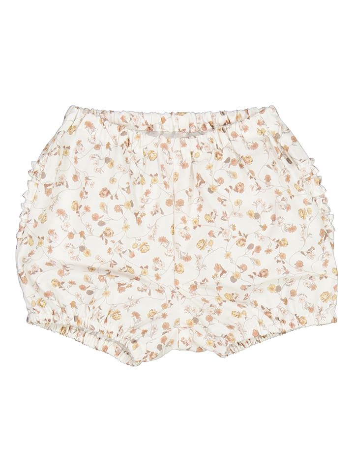 Wheat Szorty "Ruffles" w kolorze kremowym ze wzorem rozmiar: 62