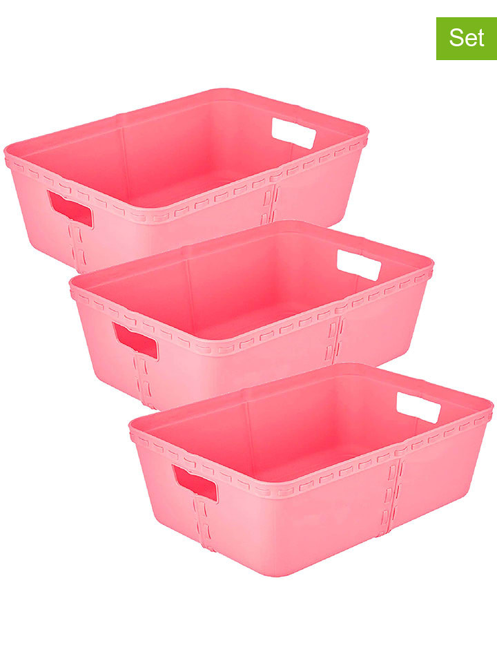 Joybos Kosze (3 szt.) w kolorze jasnoróżowym rozmiar: onesize