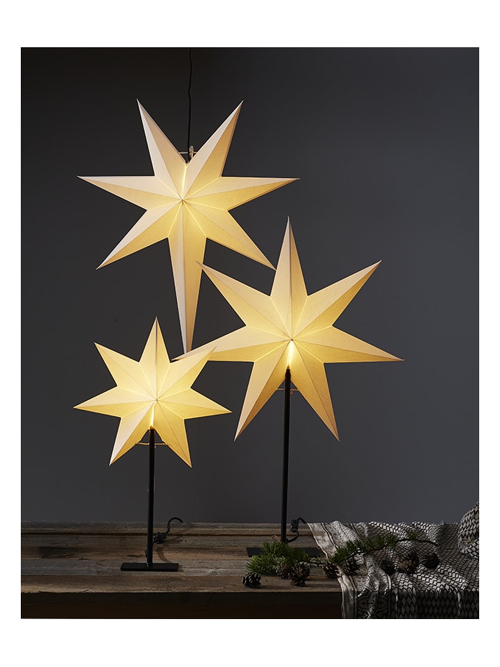 STAR Trading Lampa stojąca "Frozen" w kolorze białym - 52 x 80 cm rozmiar: onesize